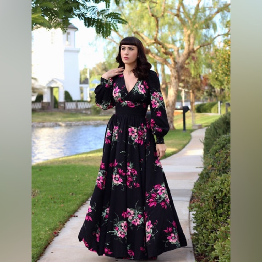 Trashy Diva Magenta Floral Bianca Dress Size 0